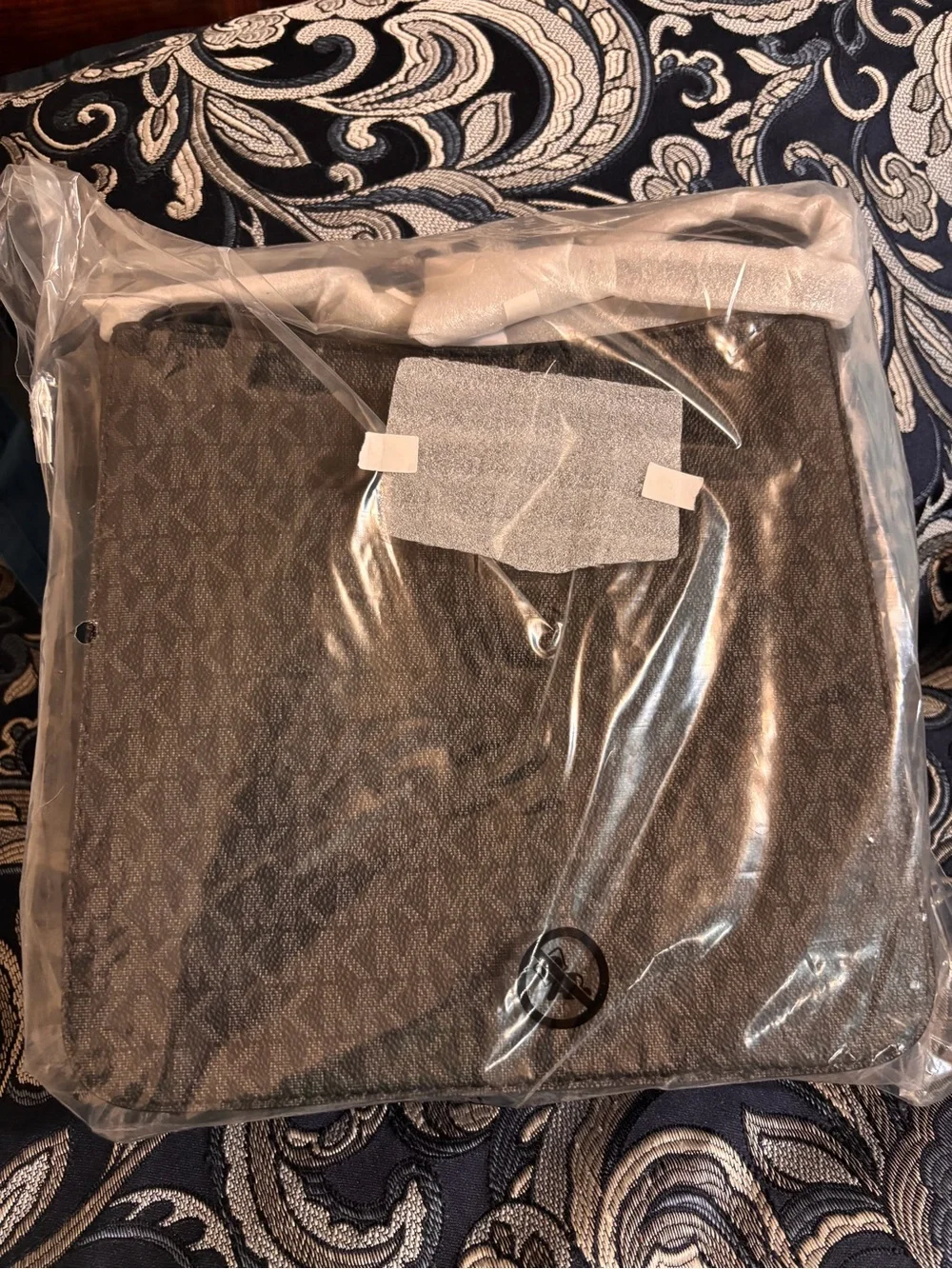 Michael Kors Black Logo-Print Crossbody with Branded Strap